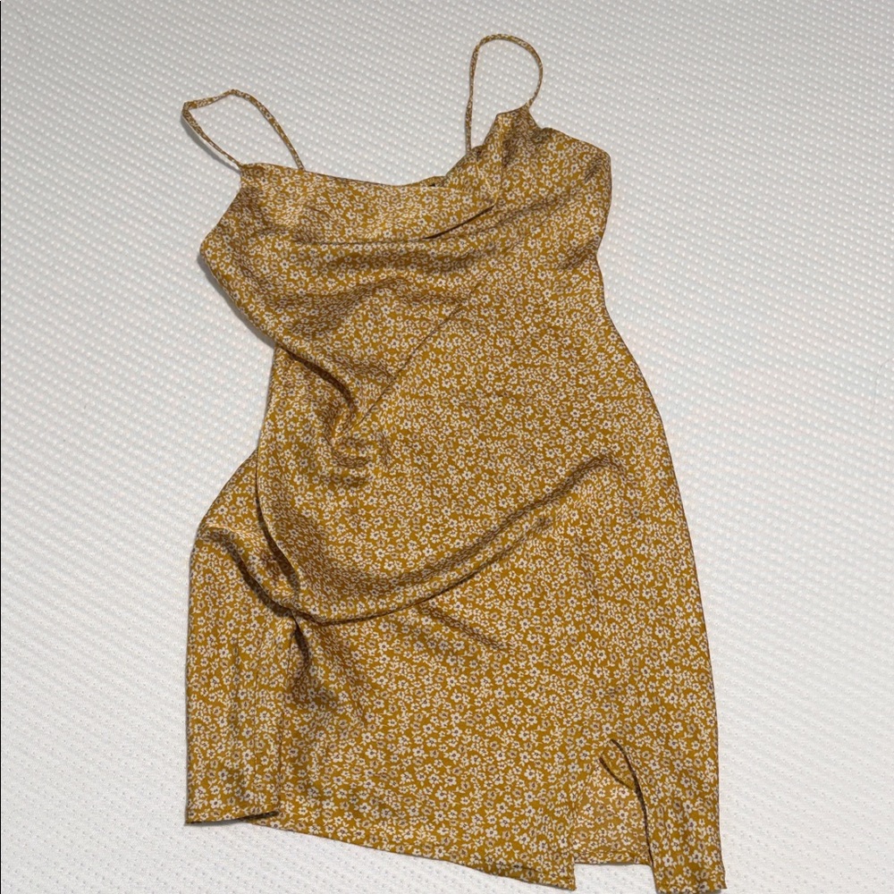Floral Mustard Dress